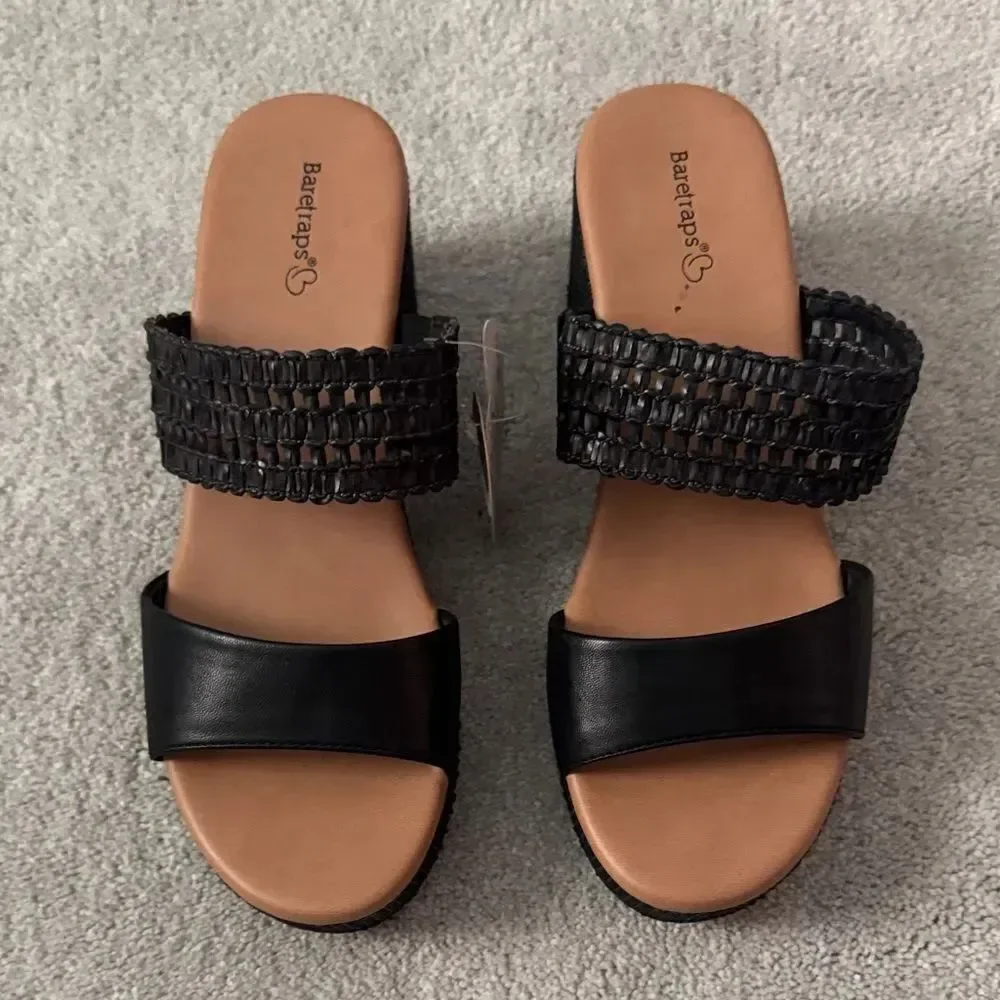 NEW NWT Baretraps Myles Platform Sandal Black Size 9.5